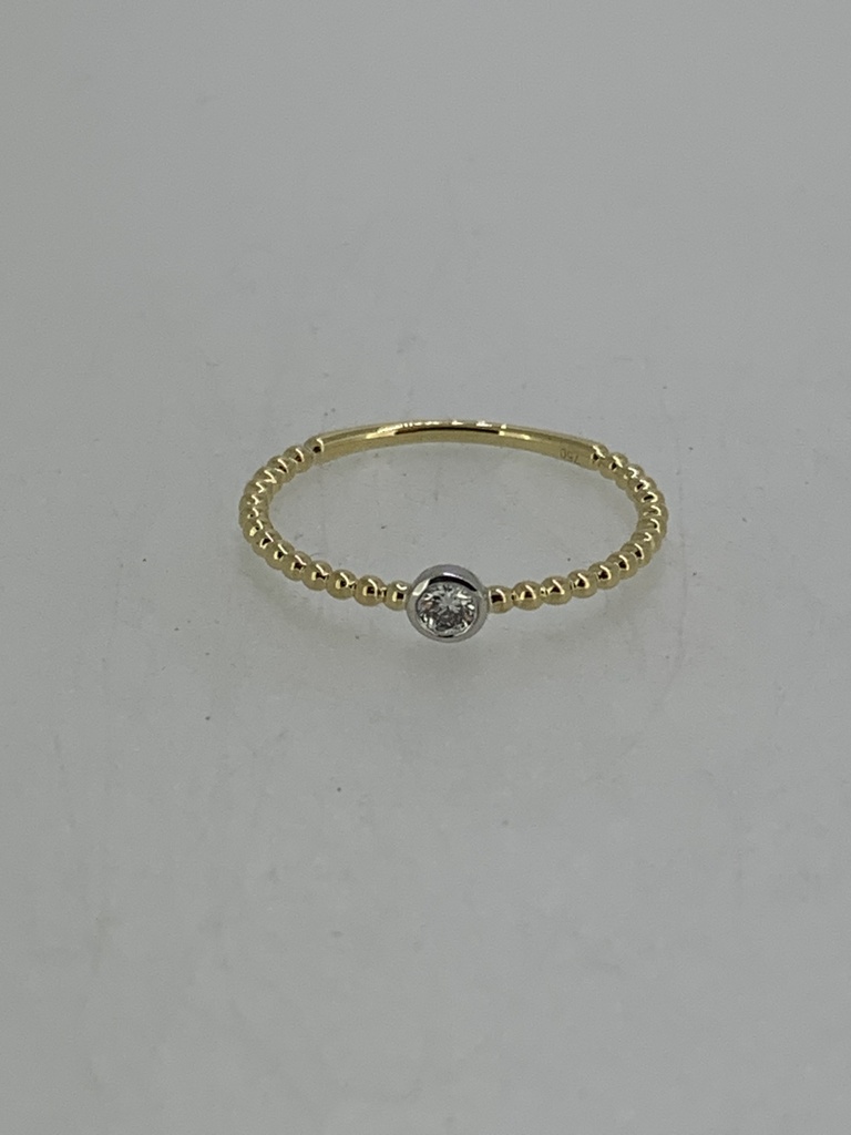Hulpiau Ring Solitair bicolor 0,07 ct
