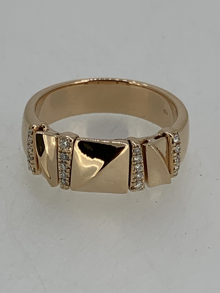 Hulpiau Ring Roodgoud Diamant