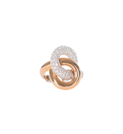 Hulpiau Ring Bicolor Diamant Knoop